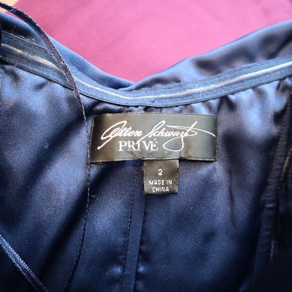 Allen Schwartz Prive Blue Puffy Strapless Party Dress Size 2 - Picture 7 of 7